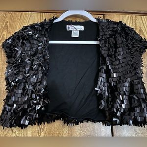 Large Black sequined crop shrug